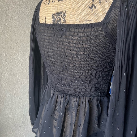 Express Black Sheer Blouse - Picture 4 of 4